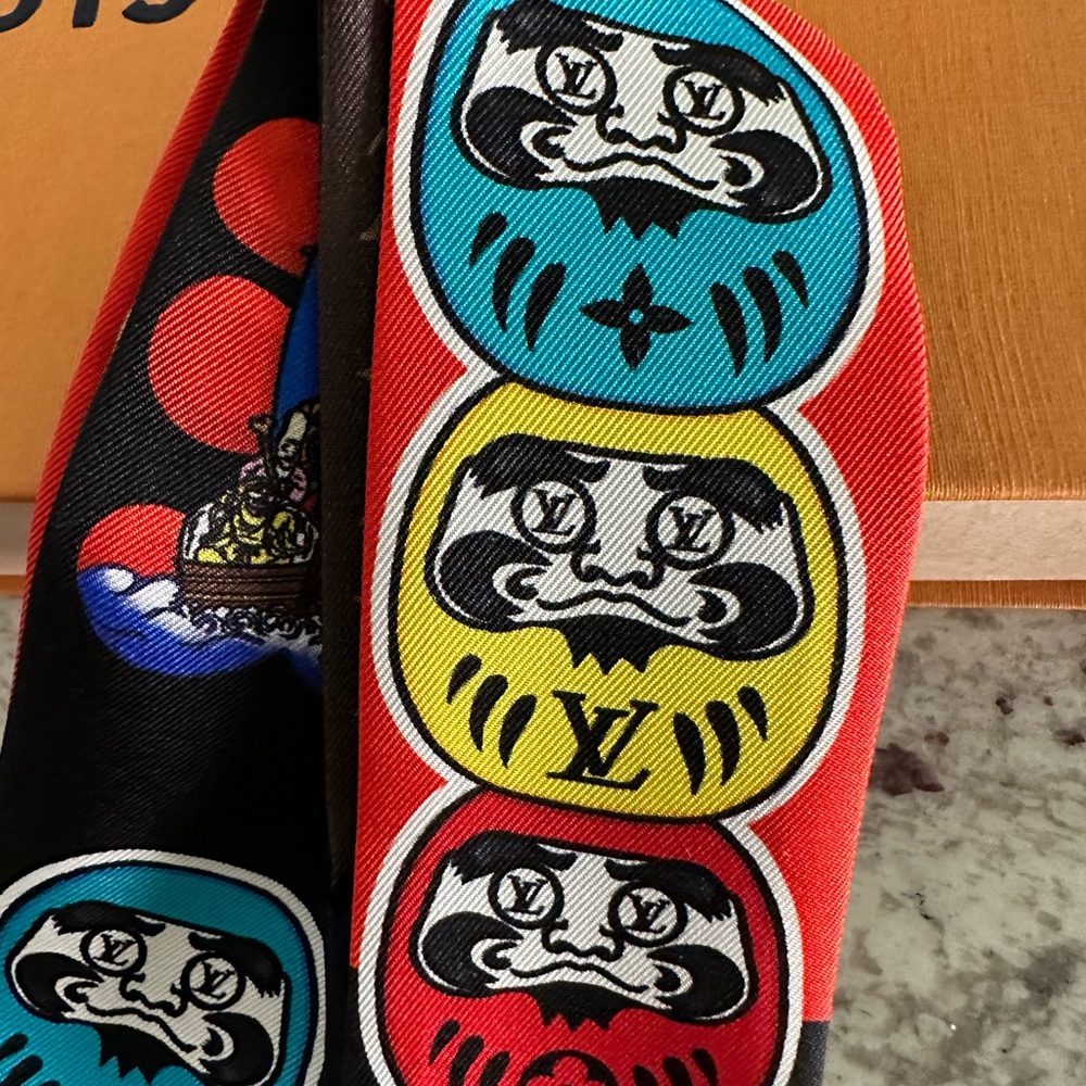 Louis Vuitton Bandeau BB Kabuki Scarf Monogram Silk Limited Edition RARE - Picture 3 of 11